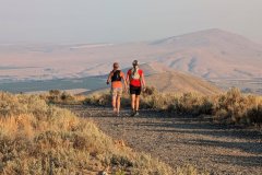 Road walkers on Badger Summit