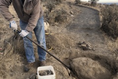 Jim Langdon with rock bar on Sagebrush