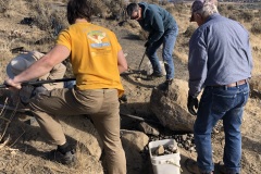 Dan Hane and John Meyer removing boulder