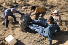 Removing boulders on Sagebrush Trail